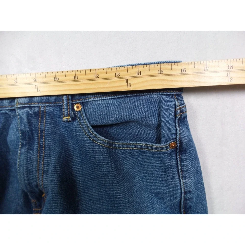 Levis 505 Mens Jeans 32 x 29 Blue Denim Straight Leg Regular Fit Mid Rise